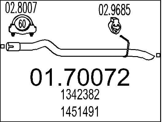 Exhaust Pipe 01.70072