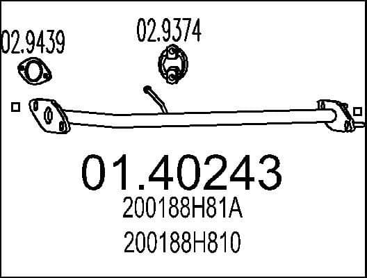 Exhaust Pipe 01.40243