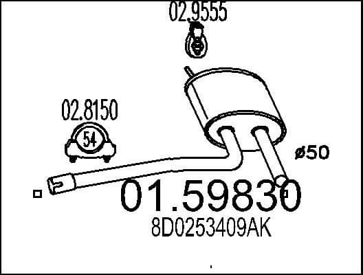 Centre Muffler 01.59830