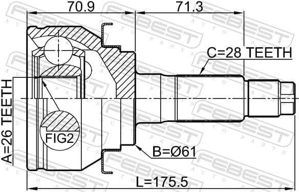 Joint Kit, drive shaft 2110-TKE - image 2
