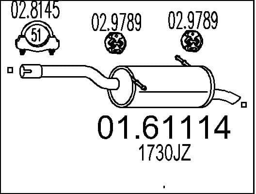 Rear Muffler 01.61114