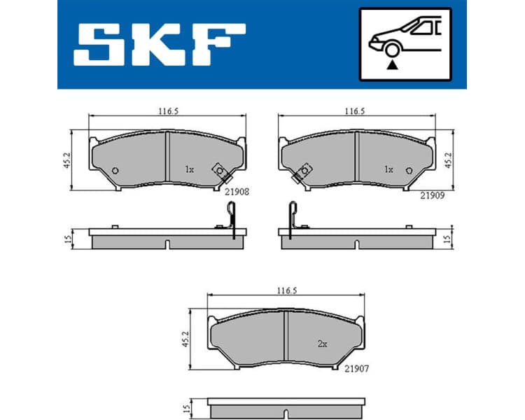 Brake Pad Set, disc brake VKBP80572A
