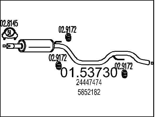 Centre Muffler 01.53730