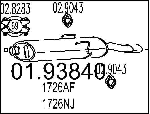 Rear Muffler 01.93840