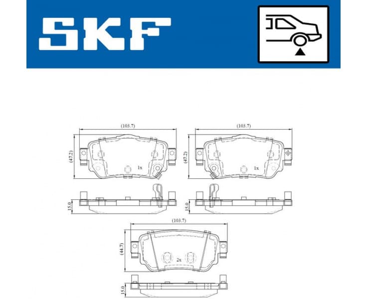 Brake pads rear VKBP 90109 A