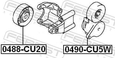 Belt Tensioner, V-ribbed belt 0490-CU5W - image 2