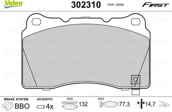 Brake Pad Set, disc brake ESSENTIAL 302310