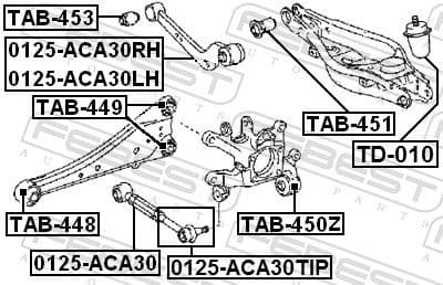 Control/Trailing Arm, wheel suspension 0125-ACA30TIP - image 2