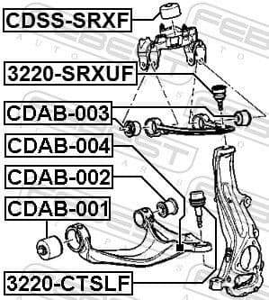 Mounting, control/trailing arm CDAB-003 - image 2