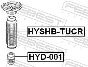 Protective Cap/Bellow, shock absorber HYSHB-TUCR - image 2