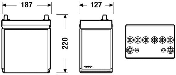Starter Battery EXCELL ** EB356 - image 2