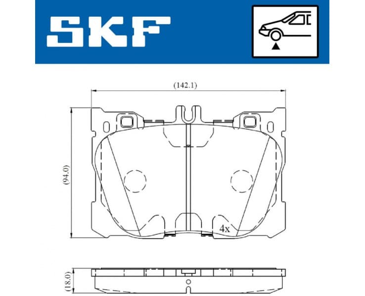 Brake pads front VKBP 80190