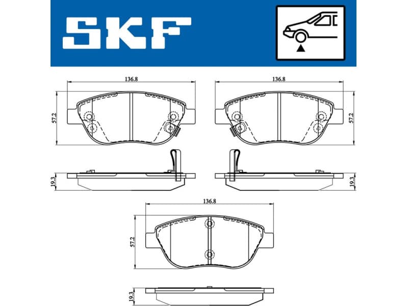 Brake Pad Set, disc brake VKBP80280A