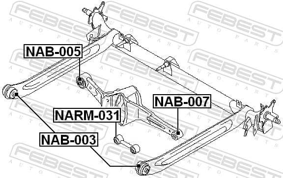 Control/Trailing Arm, wheel suspension NARM-031 - image 2