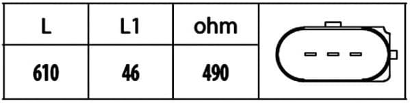 Sensor, crankshaft pulse 6PU 009 146-541 - image 2