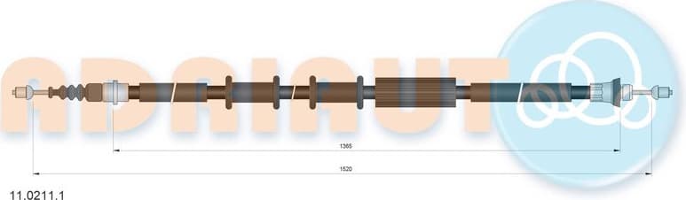 Cable Pull, parking brake 11.0211.1