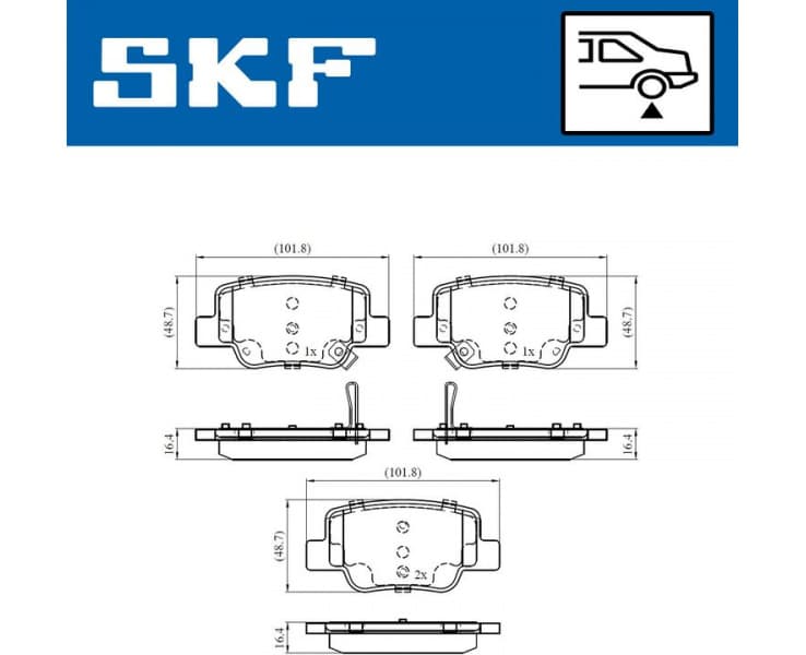Brake pads rear VKBP 90496 A