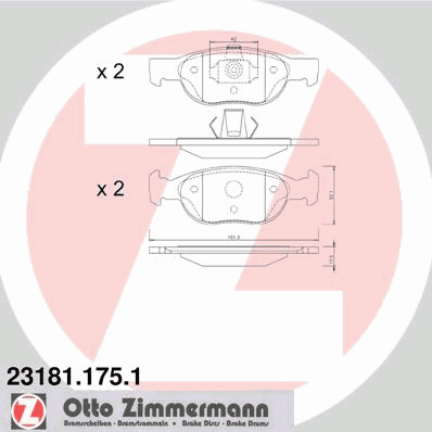 Brake Pad Set, disc brake 23181.175.1