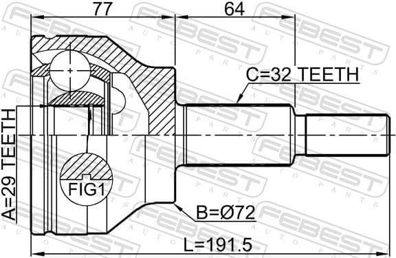 Joint Kit, drive shaft 2010-WD14F - image 2