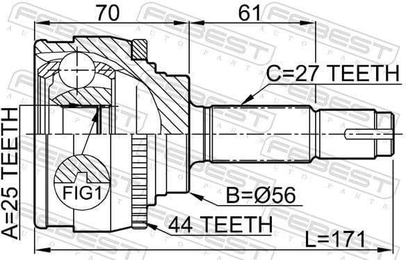 Joint Kit, drive shaft 0210-016A44 - image 2