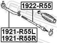 Tie Rod End 1921-R55R - image 2