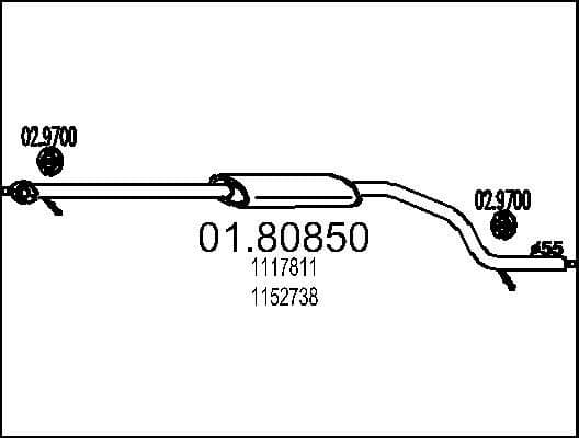 Centre Muffler 01.80850