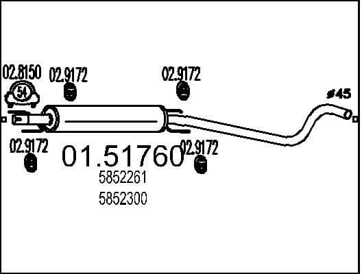 Centre Muffler 01.51760
