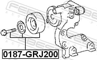 Tensioner Pulley, V-ribbed belt 0187-GRJ200 - image 2