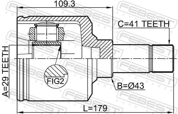 Joint Kit, drive shaft 2811-DUCQ18LH - image 2