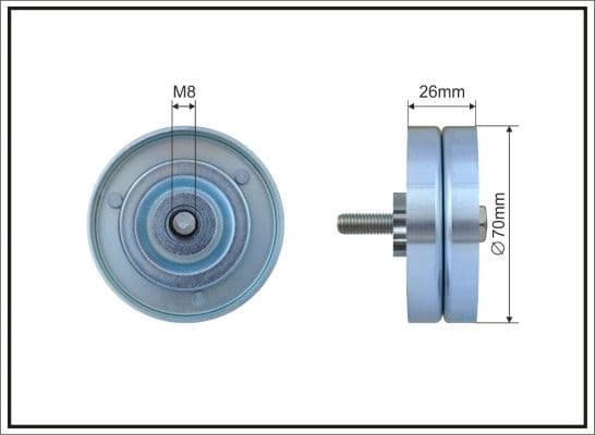 Deflection/Guide Pulley, V-ribbed belt 500347