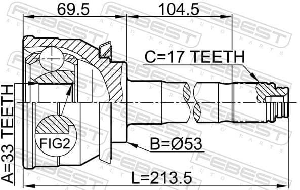 Joint Kit, drive shaft 0610-007 - image 2