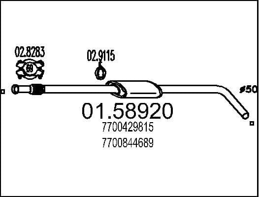 Centre Muffler 01.58920