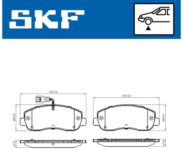 Brake pads front VKBP 80011 E