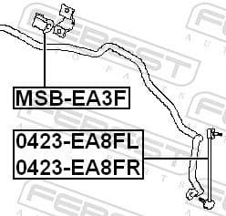 Mounting, stabiliser bar MSB-EA3F - image 2