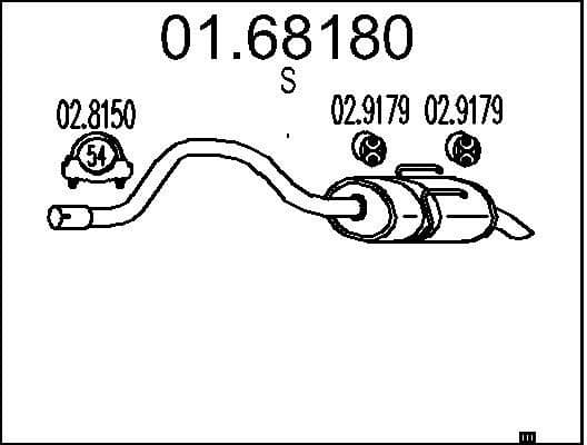 Rear Muffler 01.68180