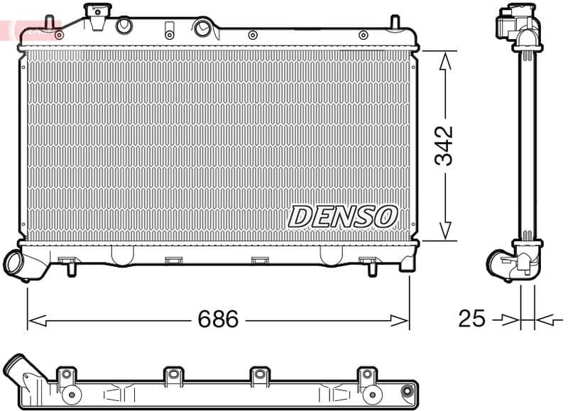 Radiator, engine cooling DRM36026