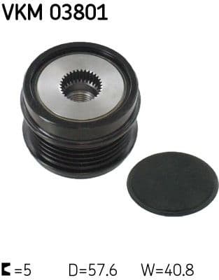 Alternator Freewheel Clutch VKM03801 - image 2