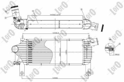 Charge Air Cooler LORO 035-018-0004 - image 3