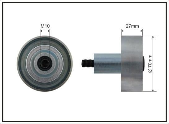 Deflection/Guide Pulley, V-ribbed belt 500479
