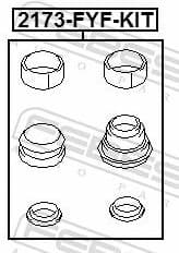 Bellow, brake caliper guide 2173-FYF-KIT - image 2