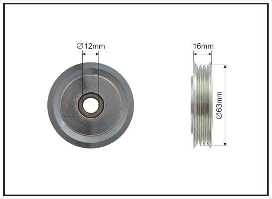 Deflection/Guide Pulley, V-ribbed belt 500093