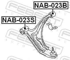 Mounting, control/trailing arm NAB-023B - image 2