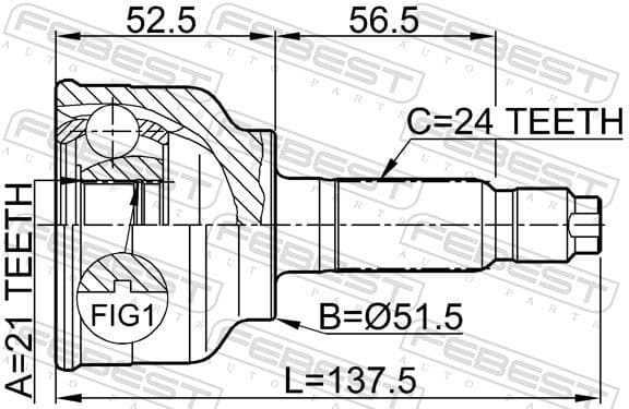 Joint Kit, drive shaft 0510-004 - image 2