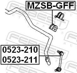 Mounting, stabiliser bar MZSB-GFF