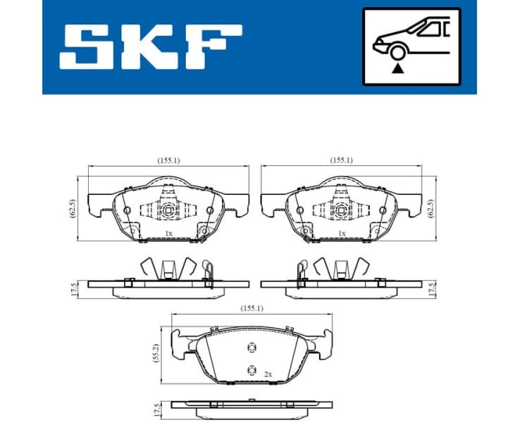 Brake Pad Set, disc brake VKBP80560A