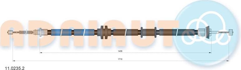 Cable Pull, parking brake 11.0235.2
