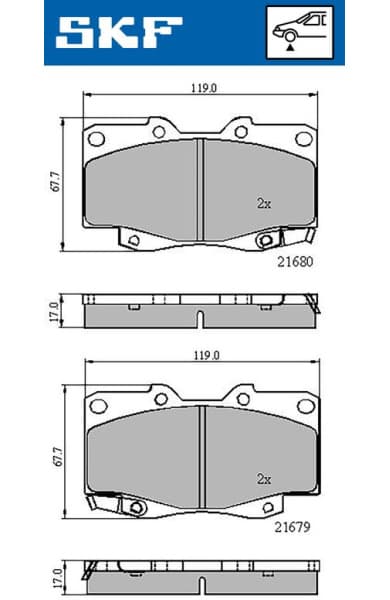 Brake Pad Set, disc brake VKBP80349A