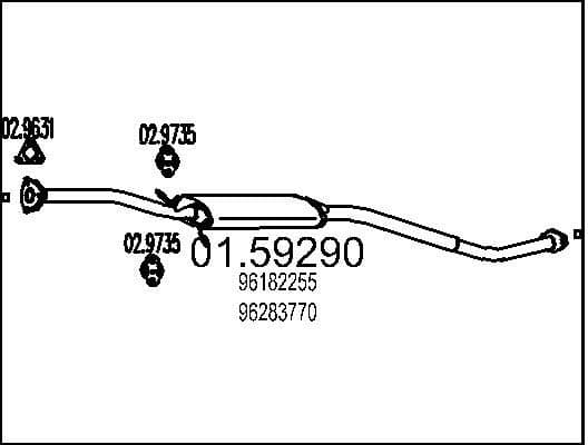Centre Muffler 01.59290