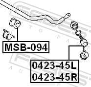 Link/Coupling Rod, stabiliser bar 0423-45L
