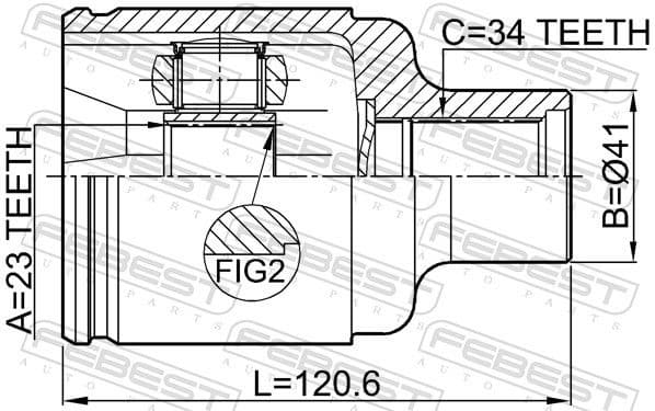 Joint Kit, drive shaft 1811-MOKRH - image 2